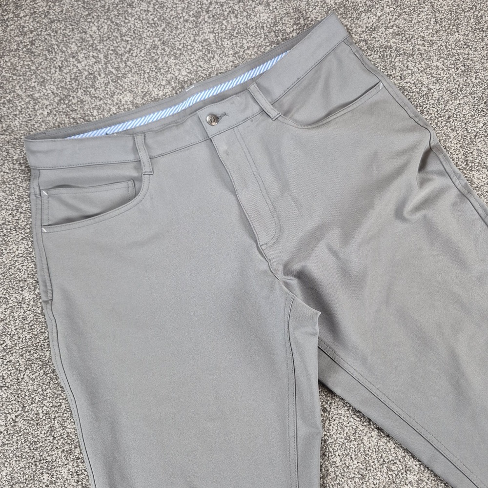 FootJoy Golf Pants Mens 35x30 Gray Athletic Fit Stretch Performance Flat Front